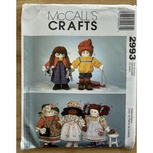 McCall's Crafts 22" Dolls & Doll Clothes‎ Pattern 2993 Uncut FF